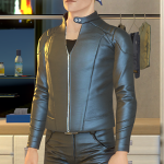 Leather Biker Jacket - Male